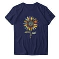 thumbnail image 3 of Sokhug T Shirts for Women Crewneck Flowers Graphic Tees Summer Cute Shirts Short Sleeve Tops, 3 of 3