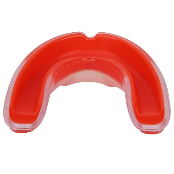 Adults EVA Mouth Guard Teeth Tooth Protector Mouthguard for Soccer Basketball (Red White)