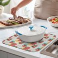 thumbnail image 2 of Pioneer Flower Floral Print Pattern Dish Drying Mat for Kitchen 1 Pack, Ultra Absorbent Microfiber Dishes Drainer Mats,16"x18", 2 of 6