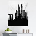 thumbnail image 1 of Singapore Tapestry, Silhouette of the Buildings in Monochrome Style Busy Urban Vibes, Fabric Wall Hanging Decor for Bedroom Living Room Dorm, 5 Sizes, Charcoal Grey and White, by Ambesonne, 1 of 1