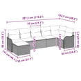 thumbnail image 2 of vidaXL Garden Sofa Set with Cushion 7 pcs Black Poly rattan, 2 of 6