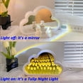 thumbnail image 2 of HYEASTR Tulip Night Light Cloud Mirror Tulips Night Lamp Decoration Sleep Light Handmade Simulation Flower Lamp Romantic Mood Light for Girl Christmas Birthday Gifts - Yellow, 2 of 9
