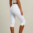thumbnail image 5 of ZZwxWA Womens Stretchy Capri Pants, Soft and Comfortable Tight-Fitting Fitness Pants Yoga, 5 of 5