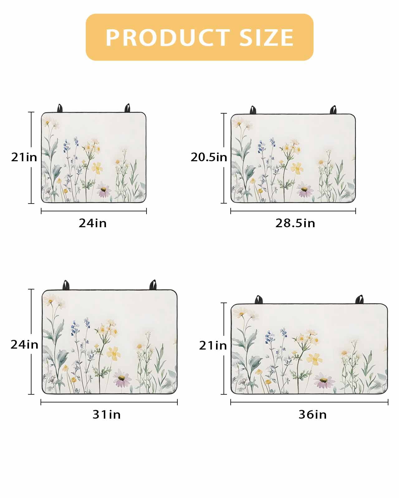 nqOlkjepod Large Induction Cooktop Protector Mat 24"x21", Vintage Floral Stove Top Covers for Electric Stove, Farmhouse Spring Botanical Decorative Stove Burner Cover Mats, Glass Top Stove Cover