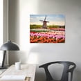 thumbnail image 3 of COMIO  Canvas Wall Art Windmill Tulip Netherlands Posters Pictures Wall Decor Landscape Canvas Prints、For Living Room、Bedroom、Office, 3 of 4