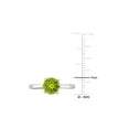 thumbnail image 3 of Gem & Harmony 1.50 Carat (Ctw) Peridot Solitaire Ring in Sterling Silver for Women, 3 of 6