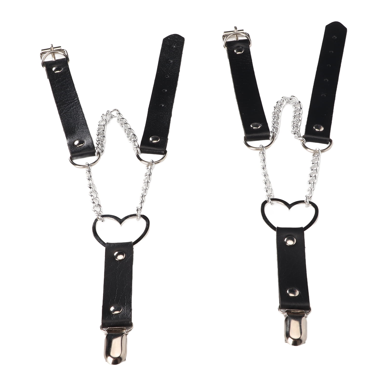 Heart Thigh Garter, PU Metal Prevent Slip Erogenous Leg Garters Heart