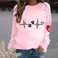 thumbnail image 1 of Birdeem Mode Femmes Imprimé Col Rond Chandail Tops Manches Longues Blouse Confortable Chandail en Molleton, 1 of 1