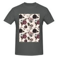 thumbnail image 4 of Bingfone Retro Red Black Roses Men'S Loose Fit Short-Sleeve Pocket T-Shirt, 4 of 7
