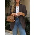 thumbnail image 4 of Blazer PRETTYGARDEN 2025 para mujer, de negocios, informal, café, 4 of 6