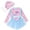1-Pink1293, variant on Tiijoy Little Girls Princess Ruffle Long Sleeve Swim Dress Swimsuit with Hat, Sizes 2-12