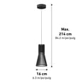 thumbnail image 3 of Artika Kiyo Modern Pendant Light Fixture, Black, 3 of 5