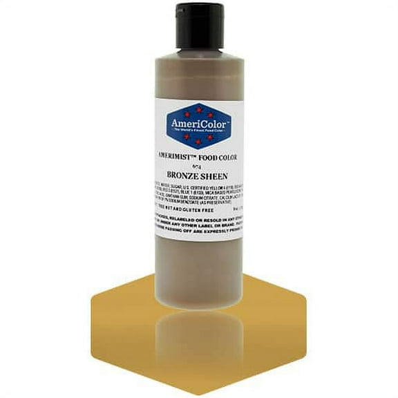 AmeriColor AmeriMist Bronze Sheen, 9 Ounce, Airbrush Food Color