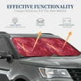 thumbnail image 5 of Uemuo Abstract Red Marble Printed 2 PCS Car Windshield Sun Shade, Auto Sun Heat and UV Rays Blocker, Foldable Automotive Front Window Sunshade Protector, 5 of 7