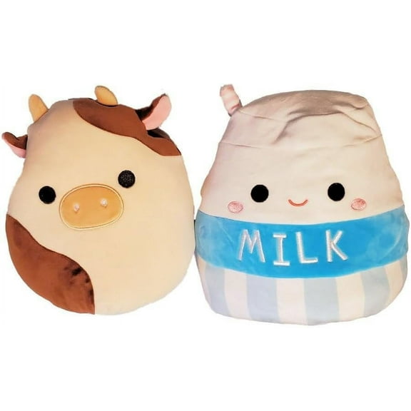 Squishmallows 8" Flip-A-Mallows Ronnie The Cow and Melly Milk
