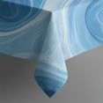 thumbnail image 4 of Blue White Tie Dye Swirl Pattern Rectangle Tablecloth 60"x120",Waterproof Polyester Rectangle Table Cloth, Wipeable Spillproof Polyester Tablecloth for Dining, Camping, Indoor and Outdoor, 4 of 6
