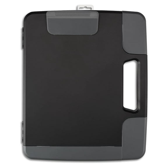 Portable Clipboard Heavy Duty Black - 11 3/4" x 14 1/2" Legal Size - Plastic Storage Clipboard for Business Forms & Documents - Durable Writing Surface