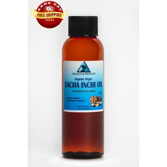 Sacha inchi oil unrefined organic carrier virgin cold pressed natural pure 2 oz