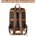 thumbnail image 6 of Leather Backpack for Women 15.6 inch Laptop Backpack Purse Casual Business Travel Computer Shoulder Bags with Trolley Sleeve Brown, 6 of 7