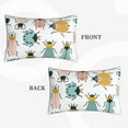 thumbnail image 4 of Haiem Pillowcase for Hair and Skin Queen - Colorful Insects Printed Soft Pillowcase with Envelope Closure-14"x20", 4 of 9