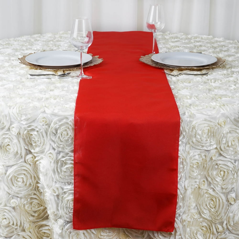 BalsaCircle 12" x 108" Polyester Table Top Runner Wedding Party
