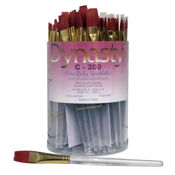 BRUSH DYNASTY C-200 Cylindre Ensemble de 72