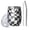 Black and White, variant on 12oz Stemless Wine Tumblers Black and White Wavy Checkerboard Pattern Vacuum Insulated Stainless Steel Travel Tumbler Cups Mug with Lid and Straw for Champaign,Cocktail,Beer with Cleaning Brush