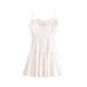 thumbnail image 5 of HH TRAF Vestido mini sin mangas con corpiño liso sexy de nueva moda para mujer Vestido camisero plisado elegante con espalda descubierta y cremallera para mujer, 5 of 5