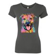 thumbnail image 3 of Dean Russo Best Dog Dog Lover Womens Slim Fit Junior Tee, Dark Grey, Large, 3 of 6