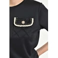thumbnail image 4 of Blusa con detalle de bolsillo Roman Fashion /Juvenil, 5111 (Negro) negro CH, 4 of 5