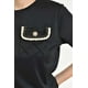 thumbnail image 4 of Blusa con detalle de bolsillo Roman Fashion /Juvenil, 5111 (Negro) negro CH, 4 of 5
