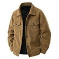 thumbnail image 1 of Men'S Fleece Jacket Lightweight Comfortable Fit For Casual Daily Wear In Spring Summer Autumn Versatile Style Men'S Fleece Jackets & Coats Coffee Xxxl, 1 of 3