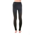 thumbnail image 3 of Plush Fleece-Lined High Waisted Matte Spandex Leggings Black, 3 of 3