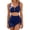 C-Blue214, variant on DHFJKG Women's Swimsuits U-Wire Bikini Set High Watst 2 Piece Tummy Control Bathing Suit Drawstring Swim Skirts Bottoms Solid Color Trendy Beachwear
