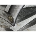 thumbnail image 4 of Ambesonne Letter M Quilted Bedspread Set 3 Pcs, Steel Typeset Grunge, Queen Size, Pale Grey Sepia, 4 of 5