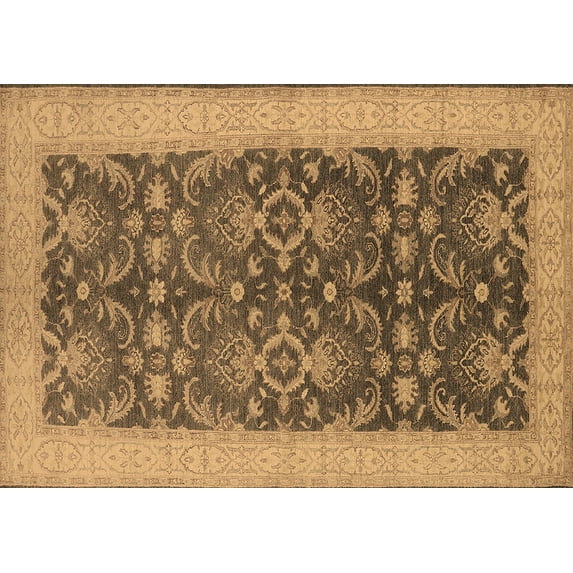 Ahgly Company Indoor Rectangle Oriental Brown Traditional Area Rugs, 6' x 9'