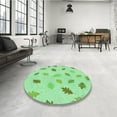 thumbnail image 4 of Ahgly Company Machine Washable Indoor Rectangle Transitional Green Area Rugs, 5' x 7', 4 of 7