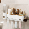 thumbnail image 4 of Porta Cepillos Dispensador Dentales De Pasta Con 4 Vasos Blanco, 4 of 5
