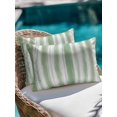 thumbnail image 4 of Outdoor Pillows Waterproof, Green Stripe Bedding Throw Pillows with Insert for Couch Sofa Bed, Modern Abstract Ombre Geometric Lines 12x20 Inch Pillowcases Decorative Camping Patio Pillow Set of 2, 4 of 8