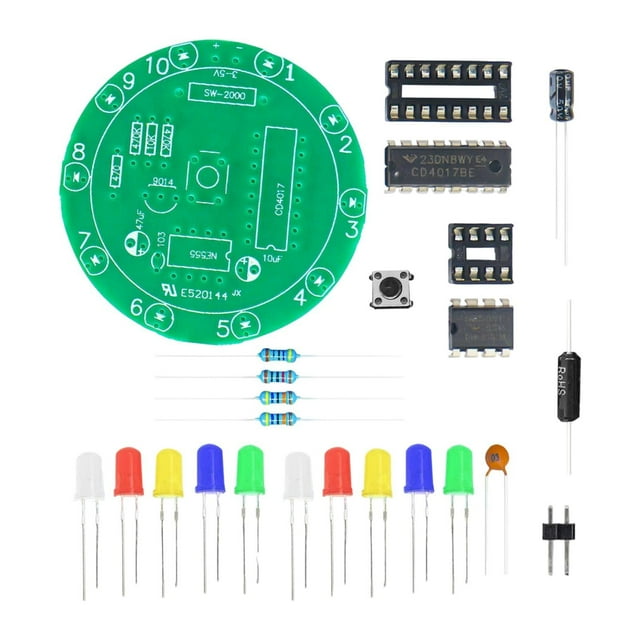 GUOOL DIY Electronic Lucky Turntable Kit Soldering Practice Kit for Friends Family Set