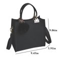 thumbnail image 3 of Bolso de mano para mujer, bolso con asa superior, bolso de hombro tipo bandolera con colgante de pompón, 3 of 7