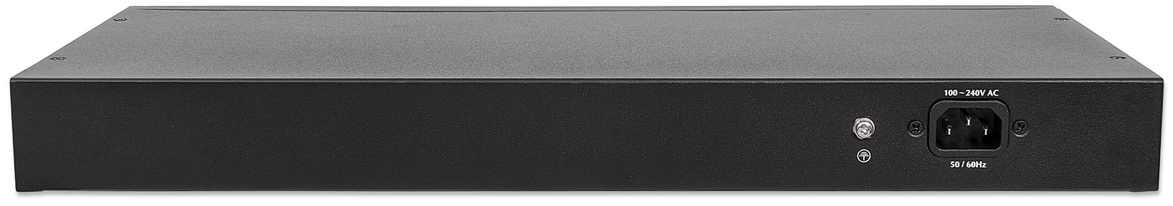 Intellinet 24-Port Web-Managed Gigabit Ethernet Switch with 2 SFP Ports | Fanless | VLAN, SNMP, 802.1X | NDAA