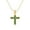 Yellow Plated Silver, variant on 3mm Round Emerald 925 Sterling Silver Rose Vermeil Holy Cross Valentines Day Gifts Pendant Necklace Jewelry