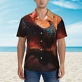 thumbnail image 2 of Haiem Sunset Blossoms Phoenix Perch Printed Hawaiian Shirt for Men - Men’s Casual Beach Summer Shirts - Stretch Fabric with Modern Fit-Large, 2 of 7