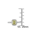 thumbnail image 4 of 1 1/3 Carat (Ctw G-H-I, SI1-SI2) Yellow Diamond Halo Engagement Ring in 14K White Gold for Women, 4 of 6