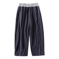 thumbnail image 4 of Boys Pants Pocketed Straight Leg Elastic Loose Fit Solid Print Trousers Back-To-School 3-4 Years, 4 of 5