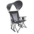 thumbnail image 1 of GCI Outdoor Sunshade Rocker Collapsible Rocking Chair & Outdoor Camping Chair with Canopy, Pewter, 1 of 4