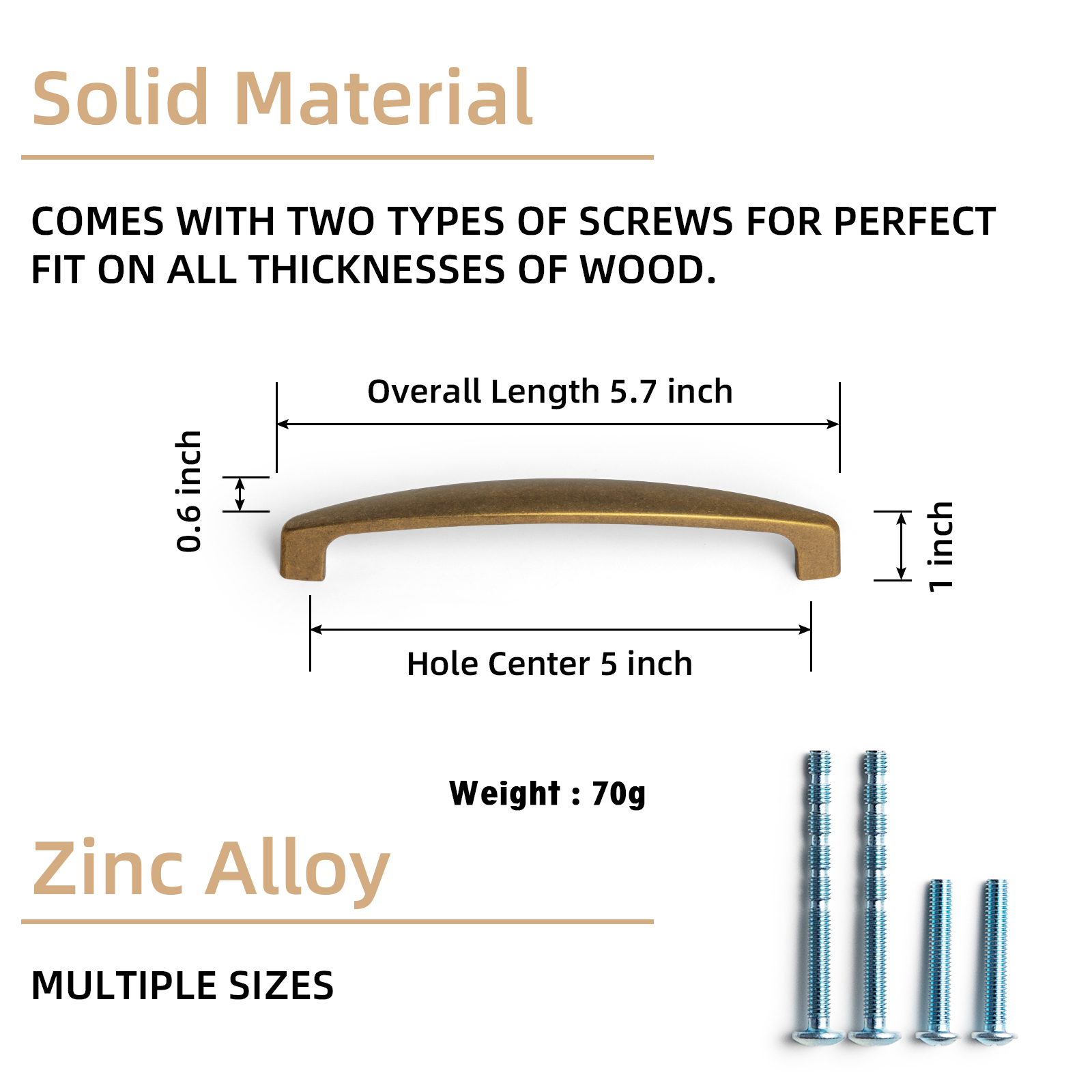 Goo-Ki 12 Pack 5 Inches Center to Center Antique Brass Cabinet Pulls, Zinc Alloy Drawer Cabinet Handles for Bar Cupboard Closet Wardrobe