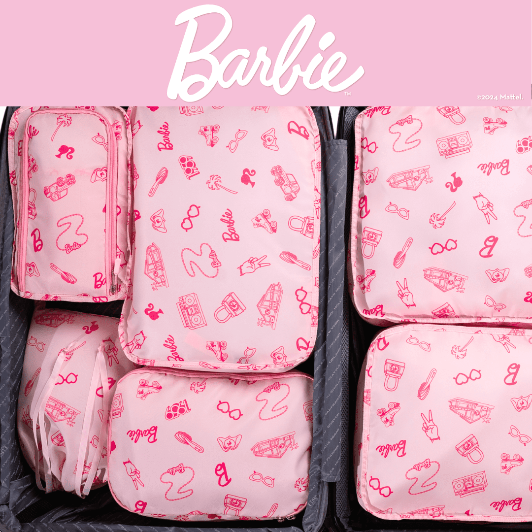 Barbie 7 Piece Packing Travel Cubes, Organizational Storage