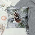 thumbnail image 2 of Shiartex Pine Cone Snow Pine Tree Branch Pillow Cushion Covers Aesthetic Decorative Winter Style 1PC Square 12x12in, 2 of 5